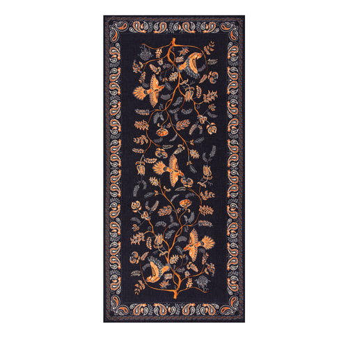 Bird Design Scarf - Navy