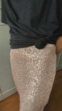 Load image into Gallery viewer, Sequin Skirt Full Length - Rose Gold