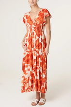 Load image into Gallery viewer, Flowers Midi Dress - Orange
