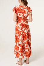 Load image into Gallery viewer, Flowers Midi Dress - Orange