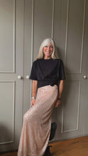 Load image into Gallery viewer, Sequin Skirt Full Length - Rose Gold