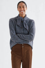 Load image into Gallery viewer, Compania Fantastica Striped Knit Cardigan - Blue/Brown