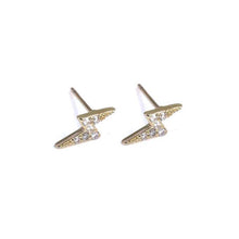 Load image into Gallery viewer, Crystal Lightning Earrings - Gold