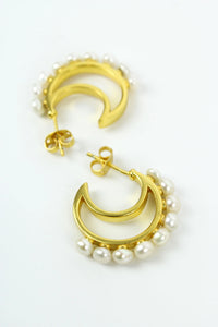 Fresh Water Pearl Hoops