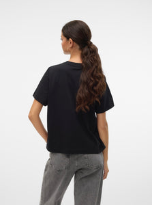 Vero Moda Mette Sigma Boxy T Shirt - Black