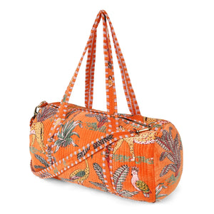 The Jungle Velvet Weekender - Orange