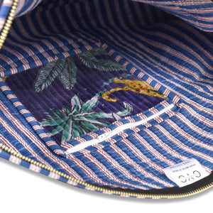 The Jungle Velvet Weekender - Navy