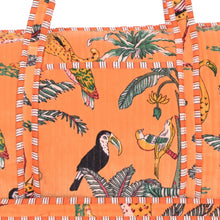 Load image into Gallery viewer, The Jungle Velvet Weekender - Orange