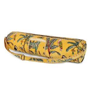 Velvet Yoga Mat Bag - Yellow