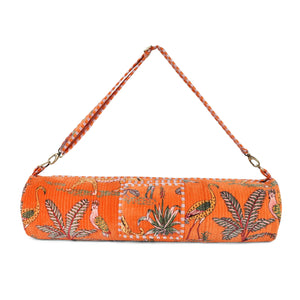 Velvet Yoga Mat Bag - Orange