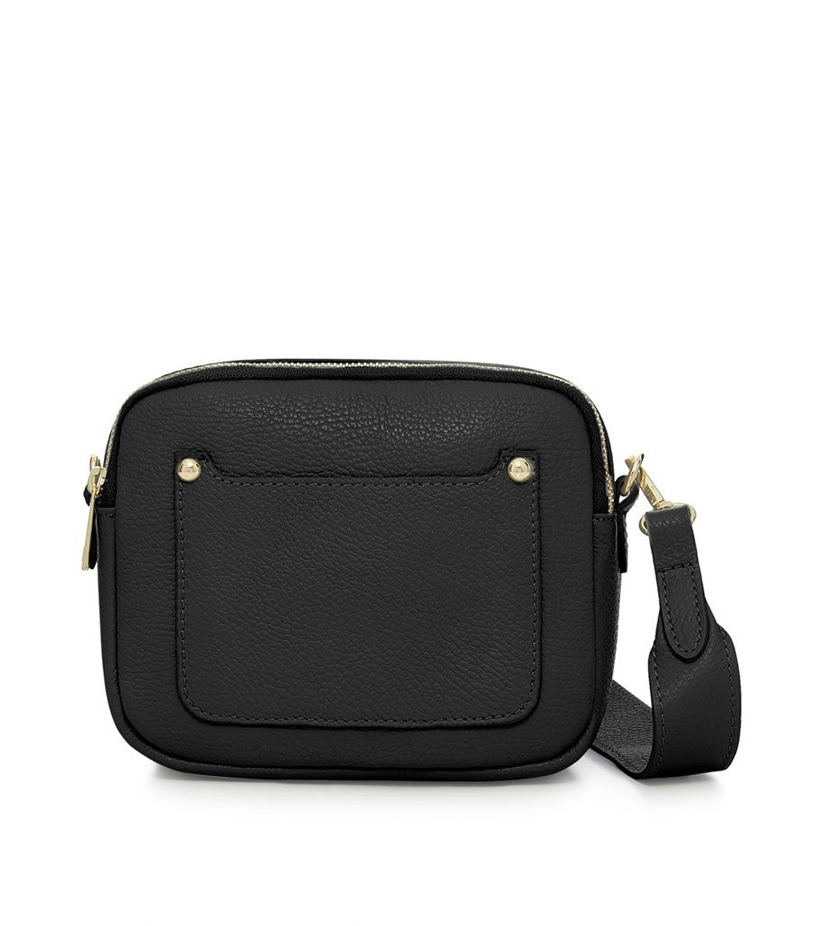 Black crossbody bag wide strap best sale