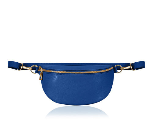 Cross Body Moon Bag - Royal Blue