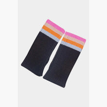Load image into Gallery viewer, Rainbow Stripe Wrist Warmers - Black