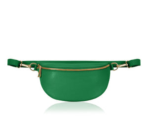 Cross Body Moon Bag - Green