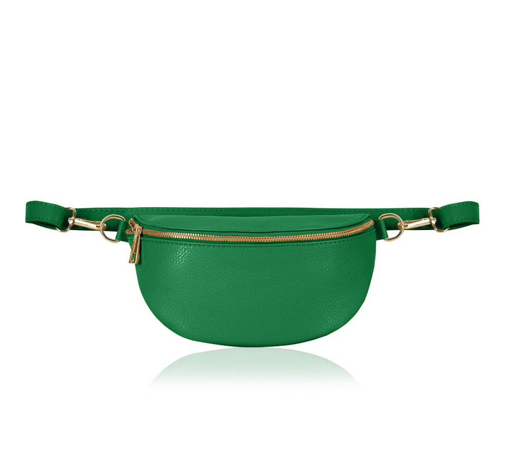Cross Body Moon Bag - Green