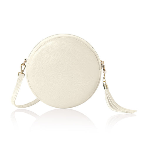 Cindy Leather Cross body Bag - Cream
