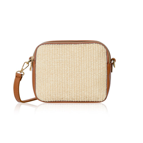 The Weave Crossbody Bag - Tan