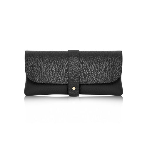 Leather Wrap Glasses Case - Black
