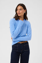 Load image into Gallery viewer, Kaffe Niel Crew Neck Pullover - Provence Melange Blue