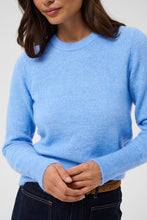 Load image into Gallery viewer, Kaffe Niel Crew Neck Pullover - Provence Melange Blue