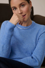 Load image into Gallery viewer, Kaffe Niel Crew Neck Pullover - Provence Melange Blue