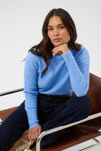 Load image into Gallery viewer, Kaffe Niel Crew Neck Pullover - Provence Melange Blue