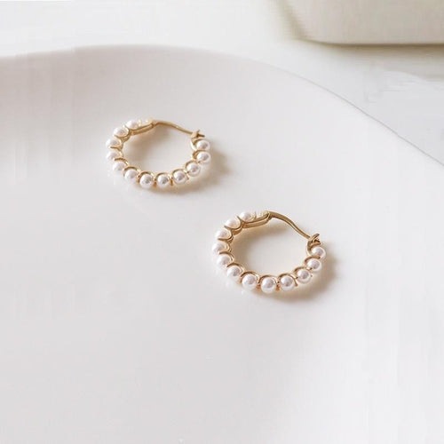 Pearly Hoop Earring