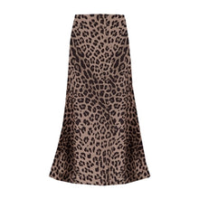 Load image into Gallery viewer, Satin Print Skirt - Pink Leopard