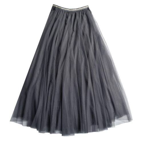 Tulle Layer Net Skirt - Grey