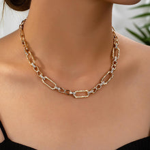 Load image into Gallery viewer, Crystal Detail Chain Link Necklace - Gold