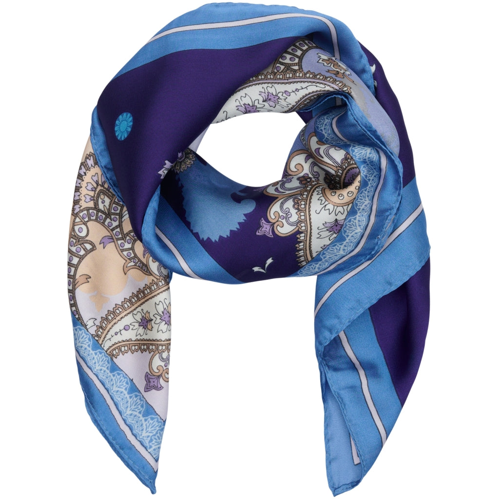 Marta du Chateau Silk Mix Scarf - Blue