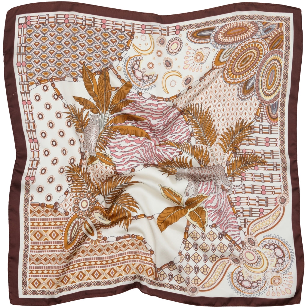 Marta du Chateau Silk Mix Scarf - Brown