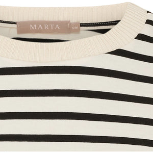 Marta du Chateau Brooklyn Stripe Top - Black