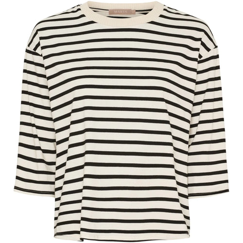 Marta du Chateau Brooklyn Stripe Top - Black