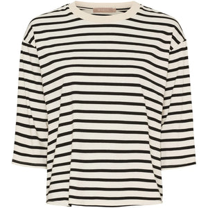 Marta du Chateau Brooklyn Stripe Top - Black