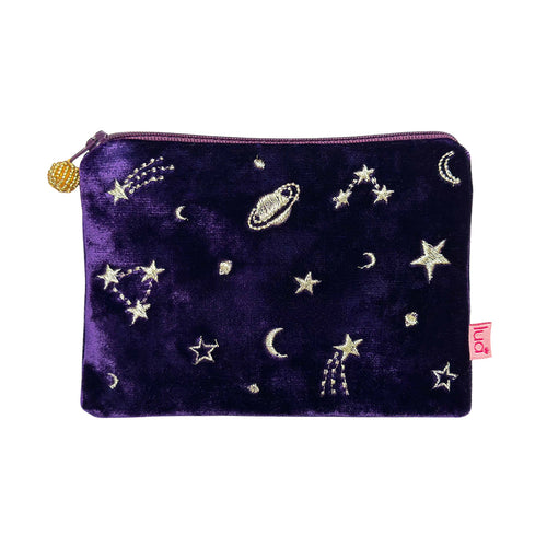 Moon & Stars Purse - Purple
