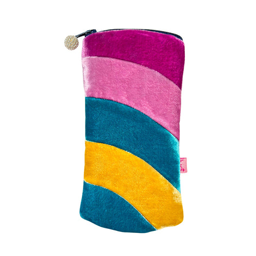 Rainbow Velvet Glasses Case
