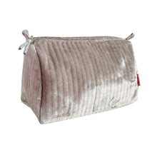 Load image into Gallery viewer, Velvet Stitch Cosmetic Bag - Mink