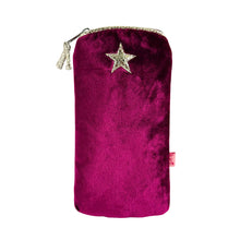 Load image into Gallery viewer, Star Velvet Cosmetic Pouch - Burgundy