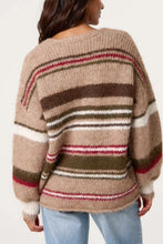 Load image into Gallery viewer, Gracie Striped Cardigan - Brown