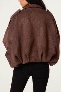 Puffball Jacket - Chocolate Brown