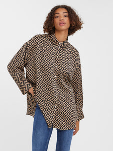 Vero Moda Daisy LS Oversize Shirt - Silver Mink