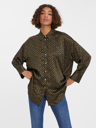 Vero Moda Daisy LS Oversize Shirt - Ivy Green