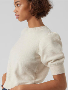 Vero Moda Doffy 2/4 O Neck Pullover - Birch