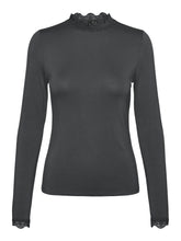 Load image into Gallery viewer, Vero Moda Rosa LS Highneck Top - Black