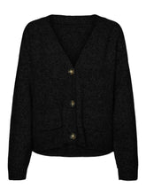 Load image into Gallery viewer, Vero Moda Boom LS V Neck Button Cardi - Black