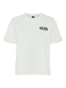 Vero Moda Mette Sigma Boxy T Shirt - White