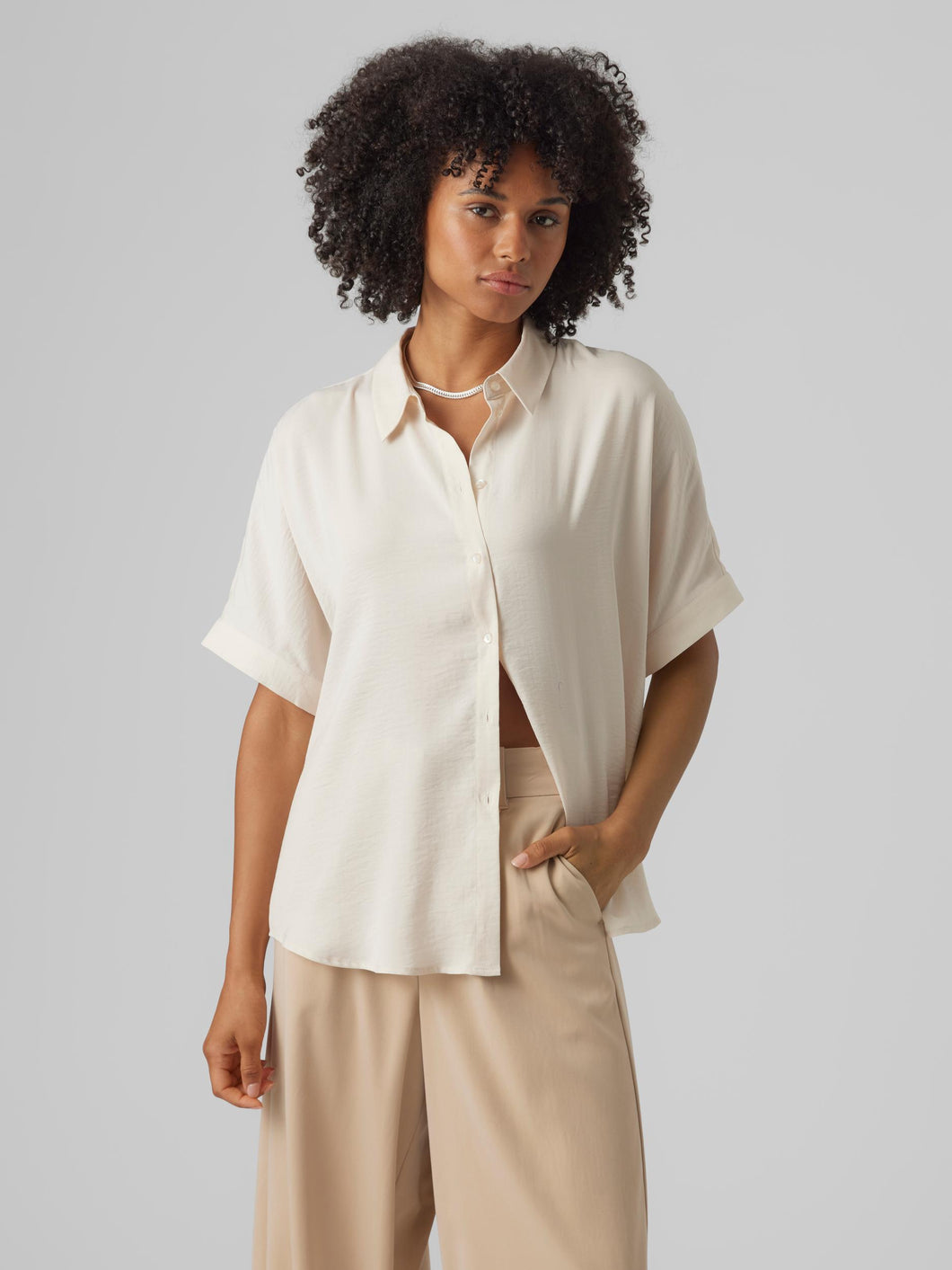 Vero Moda Katrine Oversized Shirt - Birch