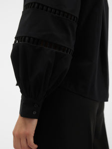 Vero Moda Eya Lace L/S Shirt - Black