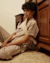 Load image into Gallery viewer, Grace &amp; Mila Vercia Striped Shirt - Mocha